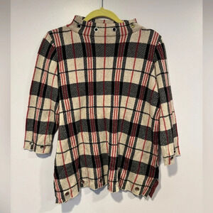 Belldini vintage patterned red black and white sweater